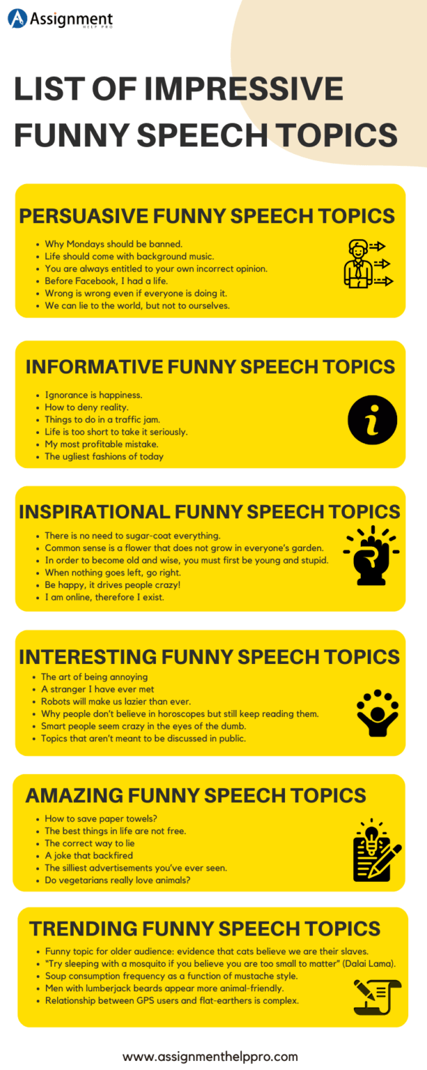 170 Funny Speech Topics To Blow The Minds Of Audience