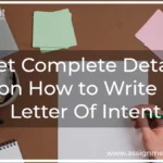 Write a Letter Of Intent